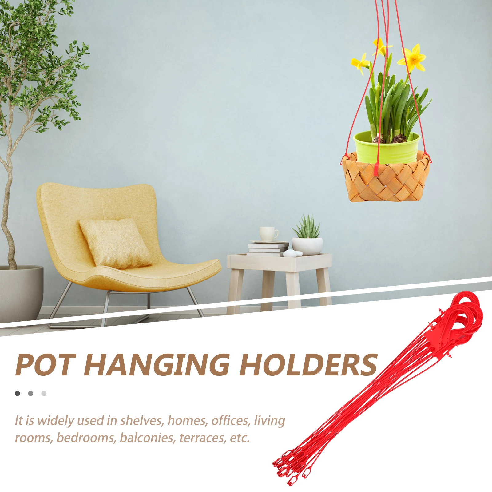 

5Pcs Durable Plastic Flowerpot Hook High Load Capacity Balcony Window Sill Plant Hanger Hanging Planter Home Garden Decor