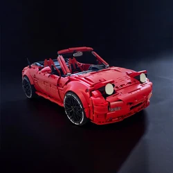 2595PCS Moc Technical Mazda MX5 Moc-42143 Supercar Model Building Block Toys for Boys Girls Birthday Christmas Gift