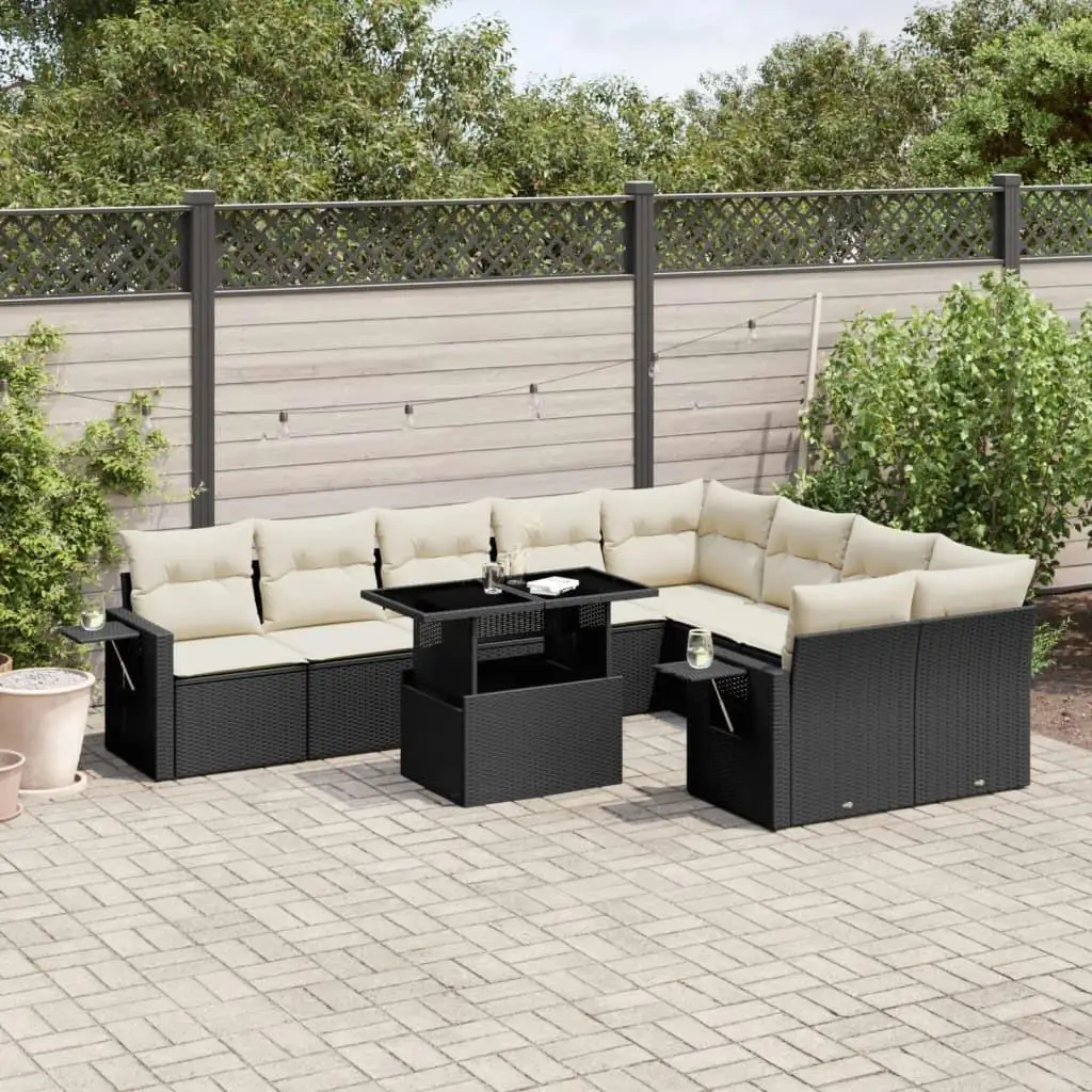 

Elegant Black Garden Sofa Set Outdoor Lounge Furniture for Patio Backyard Relaxation 5 Piece Seating Arrangement