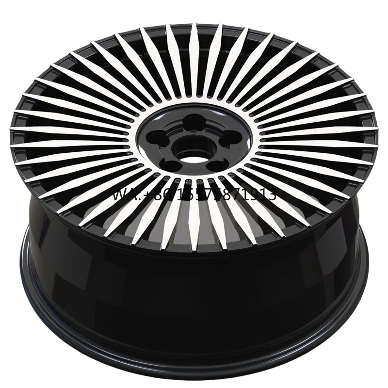 

Gloss Black Forged Alloy Wheels Rims 17 22 Inch 5x112 Machine Face Construction Fit Most Vehicles