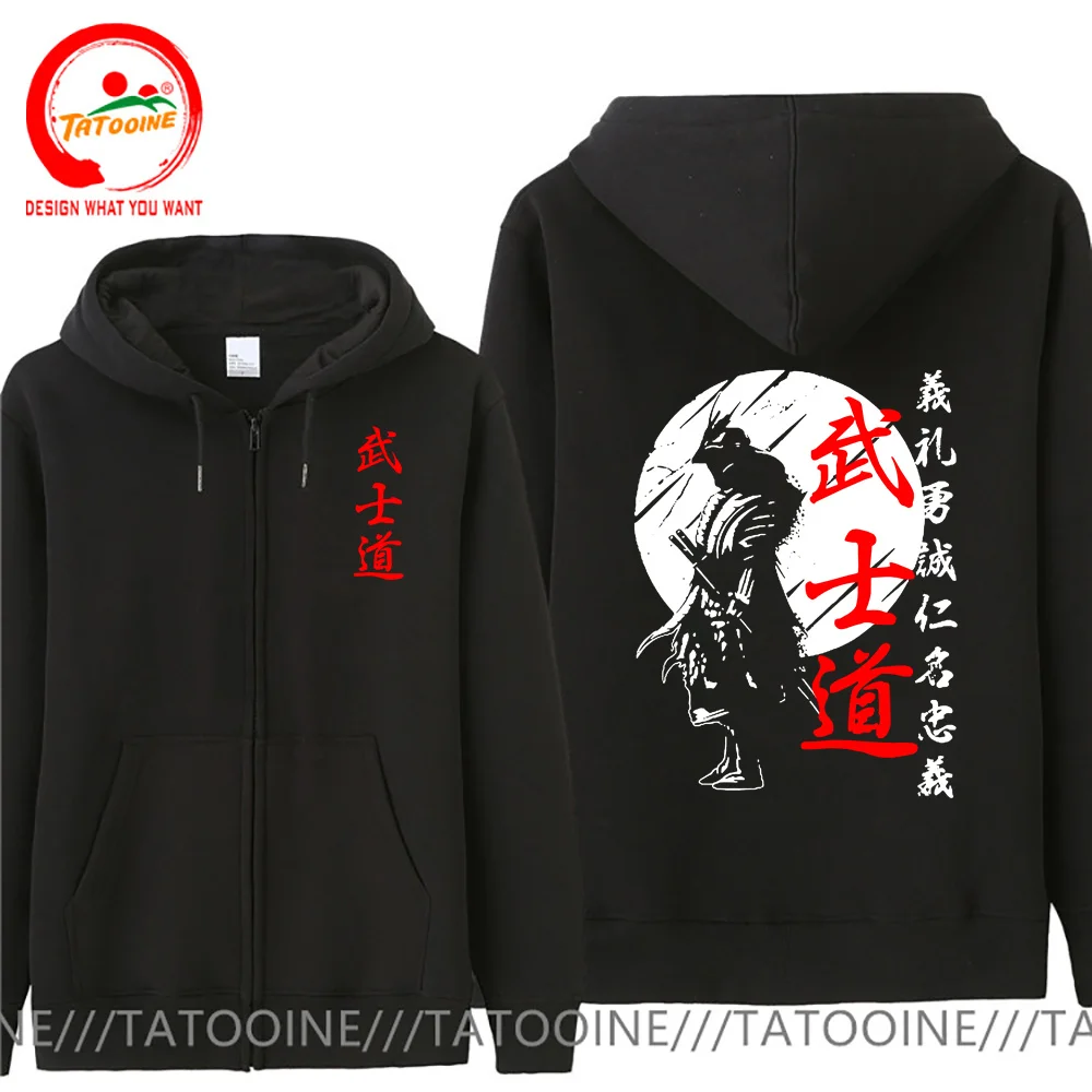 

Japan Samurai Spirit Sweatshirts Hoodies Men Japanese Style Back Print Hoodie Oversized Jacket Bushido Hoody Male Gifts Clothing