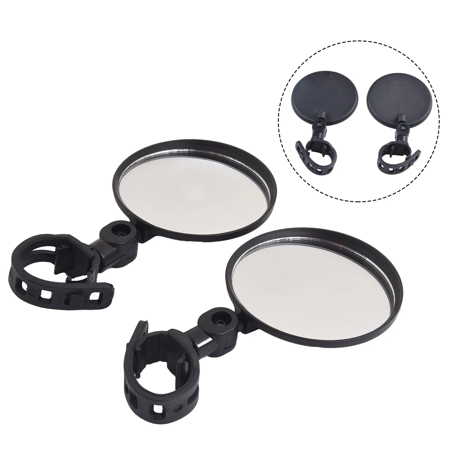 Handlebar Rear View Glass Round 5.1*5.1cm Accessories MTB Mirror Mountain Bikes Multi-Angle Multi-Joint Bike Bicycle New