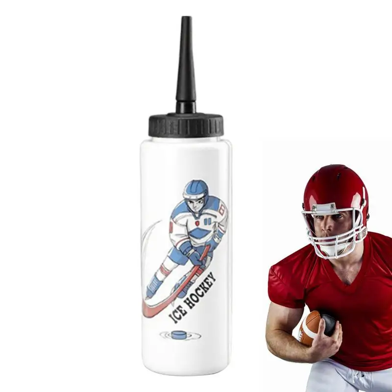 1000mL Squeeze Water Bottles Sports Extended Tip Sports Water Bottle Football Squirt Water Bottle Ice Hockey Water Dispenser