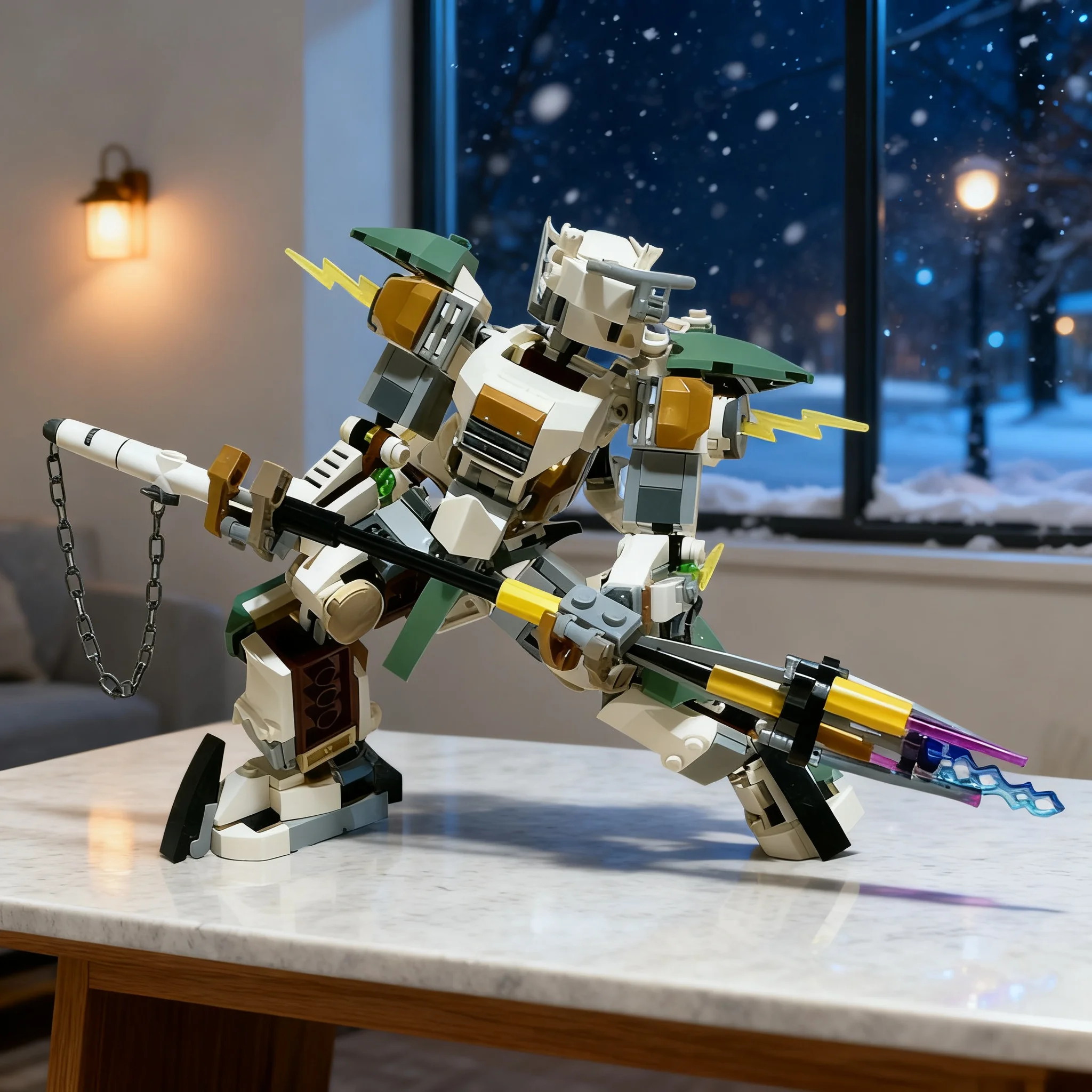 384pcs MOC Creator SATIZ Sand MECH Model Toy Building Blocks Architecture Christmas Gifts Birthday Assemble Brick Creative Idea
