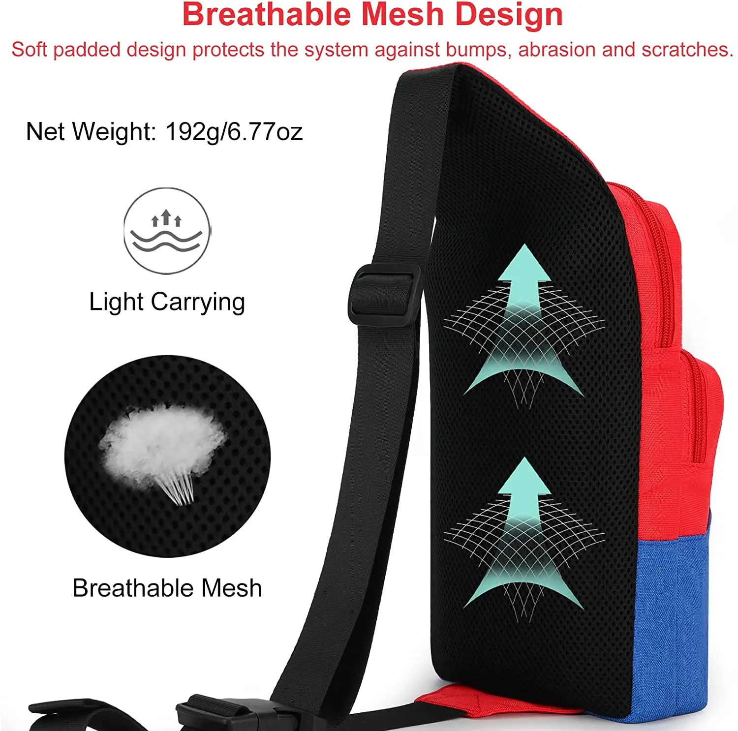 NS Crossbody ไหล่กระเป๋าเป้สะพายหลังกระเป๋าสำหรับ Nintendo สวิทช์/Lite /Oled คอนโซล Joy-Cons,กระเป๋าใส่อุปกรณ์เสริม