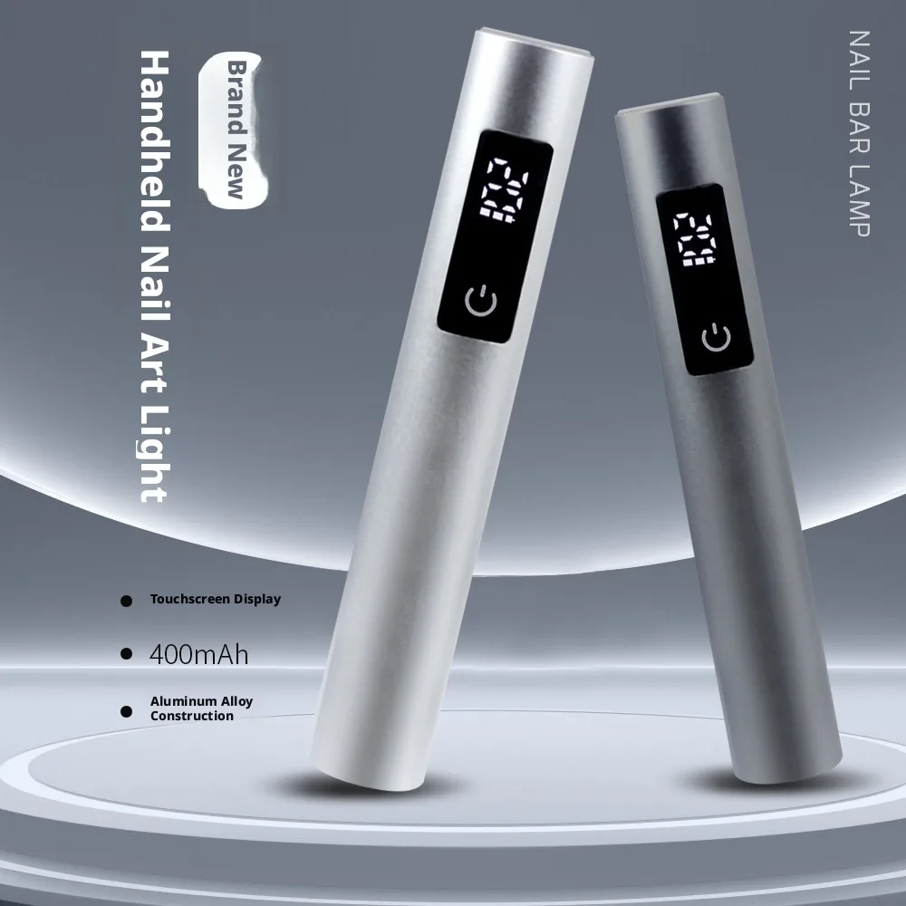 

Nail Straight Light Rechargeable Led Convenient Mini Nail Baking Light Aluminum Body Touch Switch Nail Lamp Screen Display