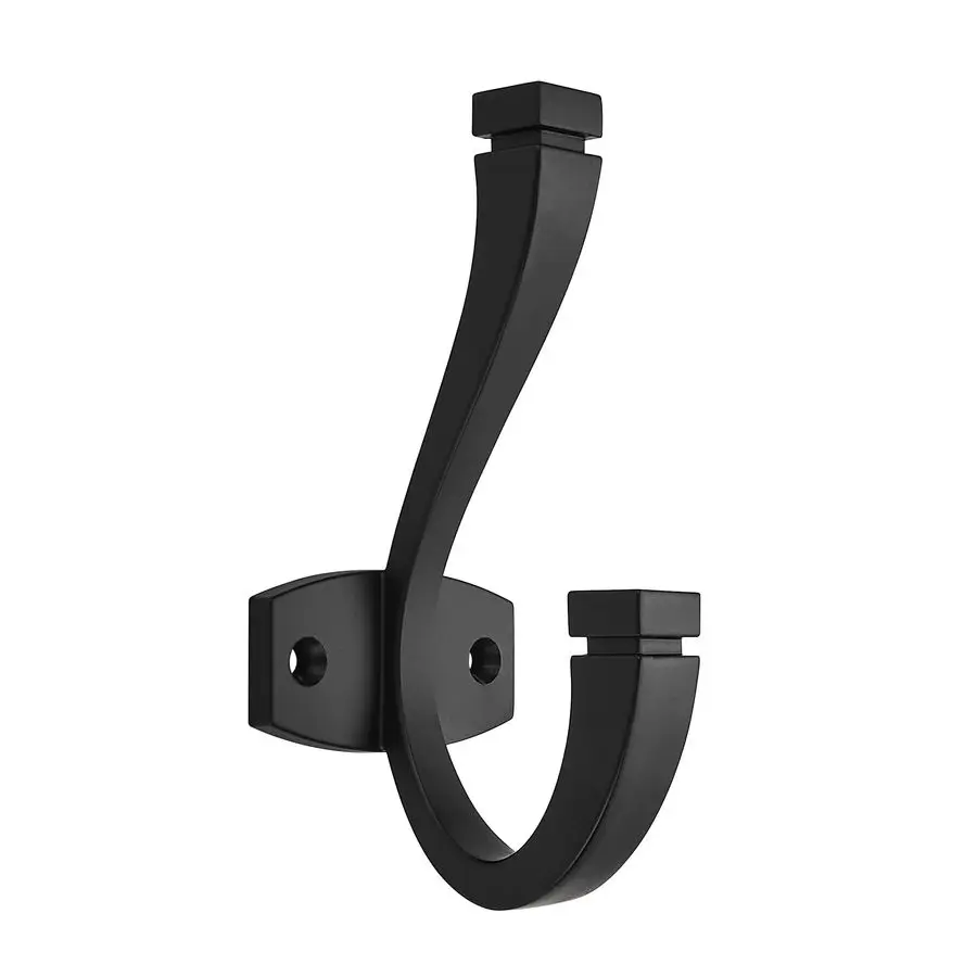 

Coat Hooks 5 Pack Matte Black Towel Hooks Robe Hooks Decorative Wall Hooks for Bathroom Bedroom Kitchen Towel Robe Clothes Cabin