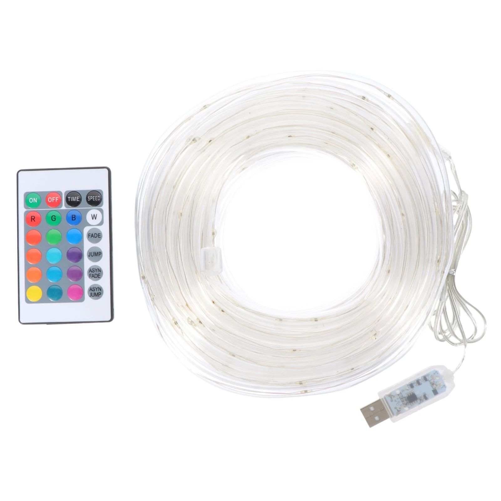 

Colorful Trampoline Lights USB Charging 16 Colors Copper Wire Rainbow Tube String Light Home Decor Waterproof Festive Lighting