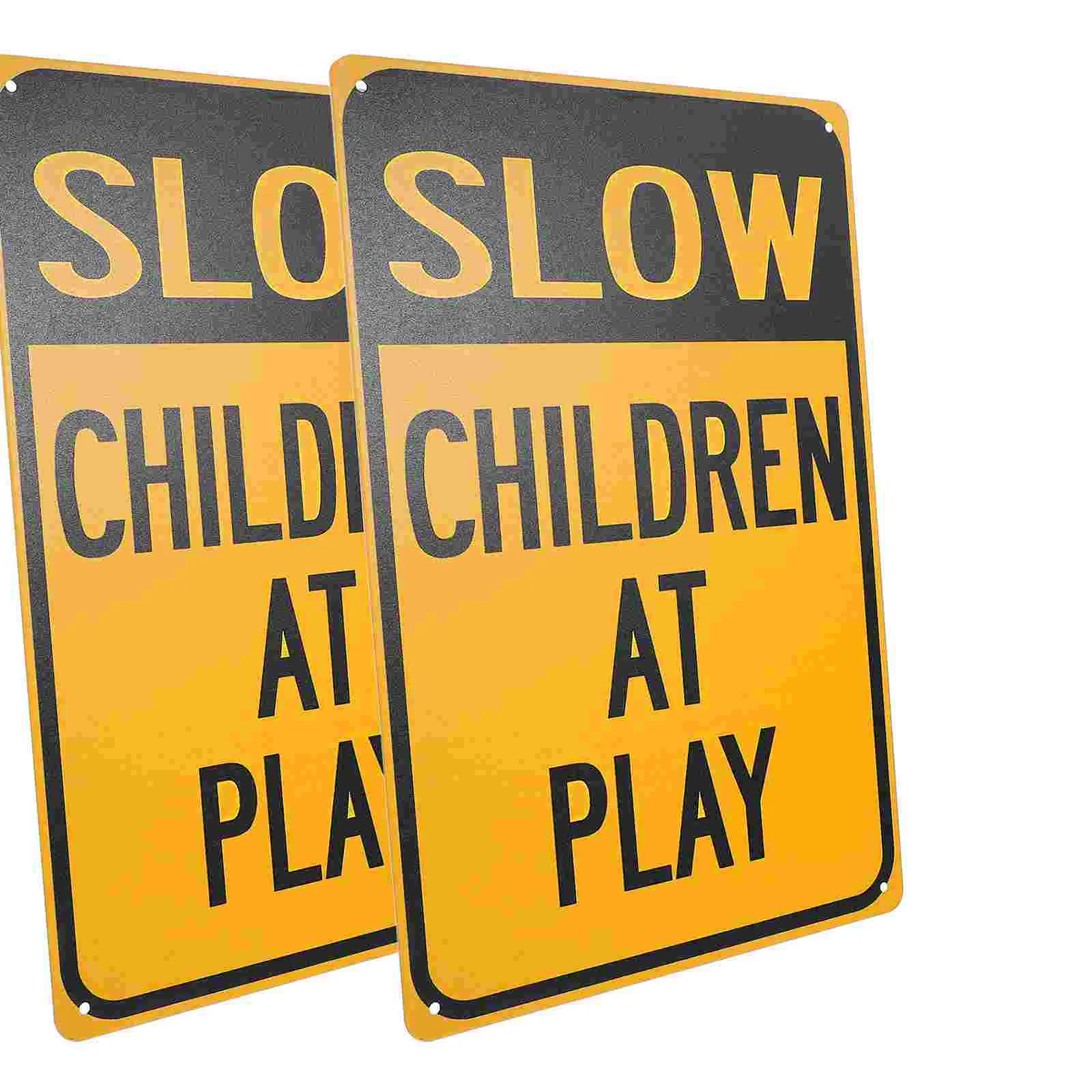 2 Pcs Safety Signs Slow down Children at Play for Neighborhoods Stickers
