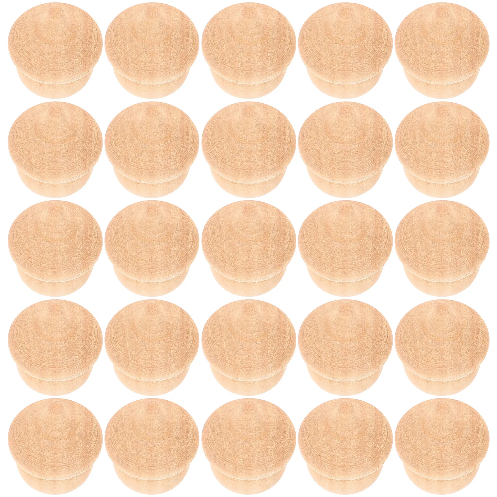 30pcs Unfinished Wood Acorn Ornaments DIY Craft Kit for Painting, Staining, Learning Activities & Bowl Fillers