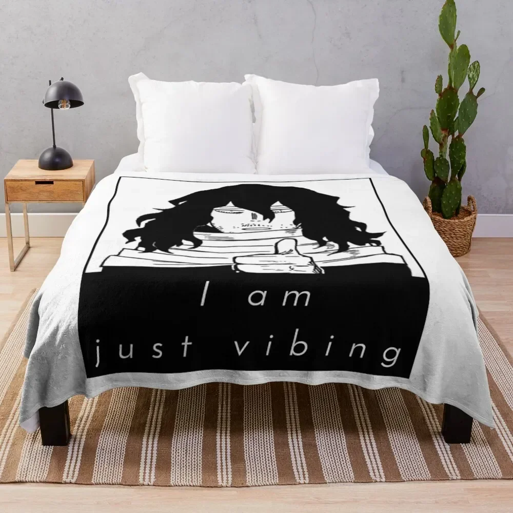 

aizawa i am. just vibing Throw Blanket Extra Large Throw Camping Moving Blankets