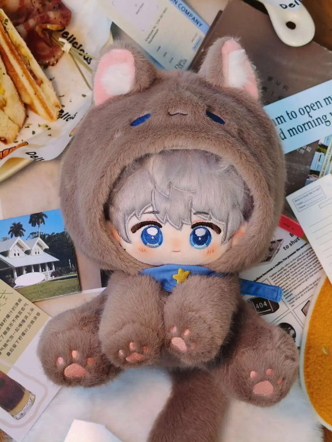 20cm In Stock Love and Deepspace Stuffed Plushie Doll Ear Tail Animal Body Cute Rafayel Sylus Caleb Zayne Xavier Anime Game Toy - view 6