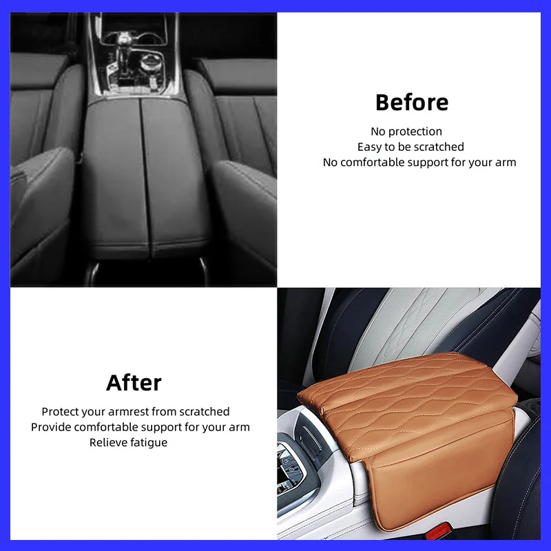 Center Console Cover For BMW X5 G05 X7 G07 2019-2022 X6 G06 2020-2022 Leather Armrest Box Cover Pad Cushion Car Accessories