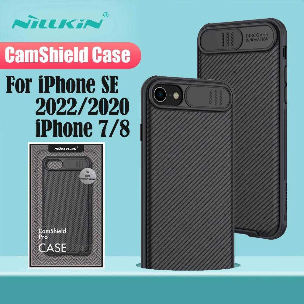 

Чехол NILLKIN CamShield Pro для iPhone SE 2022 2020 SE3, чехол слайд-камера, объектив, защита конфиденциальности, задняя крышка телефона для iPhone 8 7