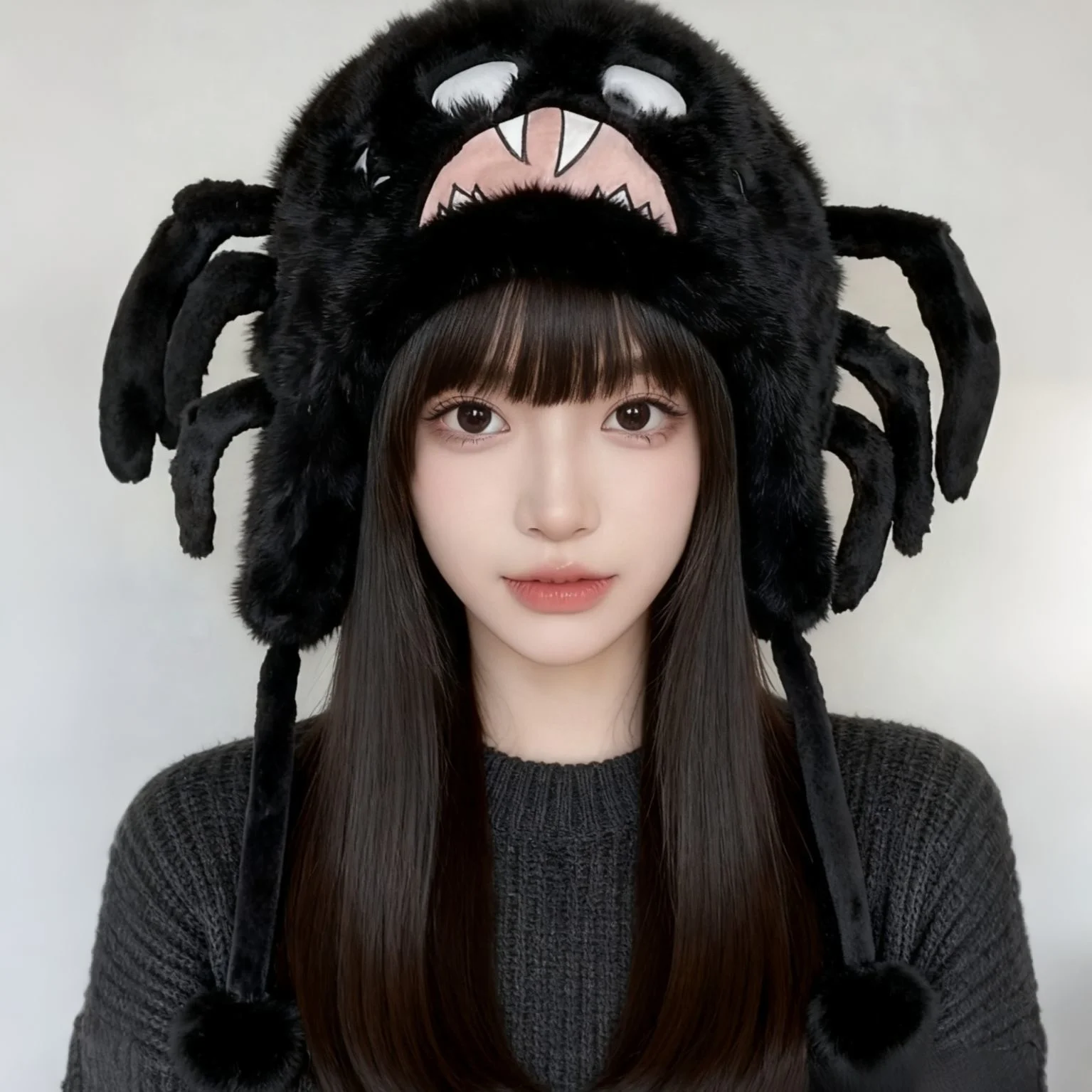 2025 New Don't Starves Spider Plush Hat Cute Niche Style Winter Earflap Windproof Thick Warm Fleece Cap for Gamers Kids Adults