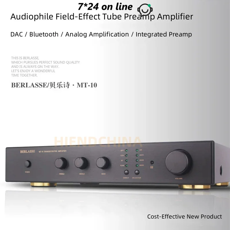 MT-10 Latest Audiophile Field-Effect Tube Preamp Amplifier with 1794 DAC and 5125 Bluetooth - HIFI Power Amplifier Preamp