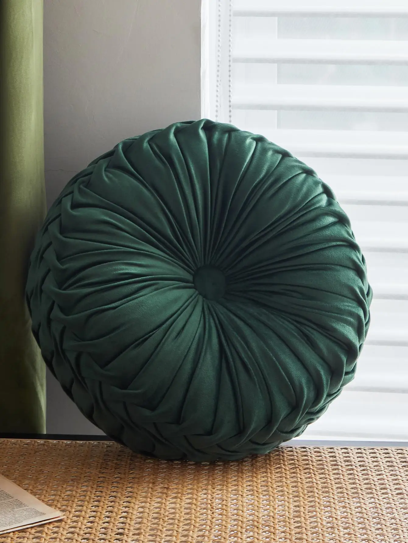 

Round Velvet Pillow for Couch Small Handmade Decorative Throw Pillow for Bed Bedroom