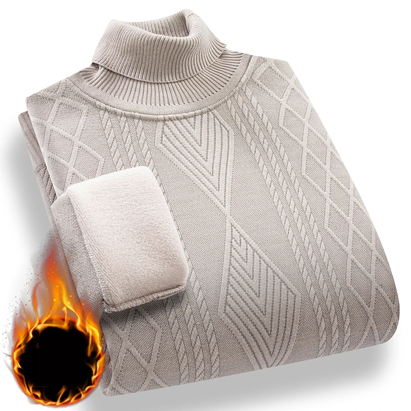 Men's Warm Knitted Sweater Pullovers Streetwear Casual Thick Sweater Male Fashion Clothing Spring Autumn Winter Men Clothing