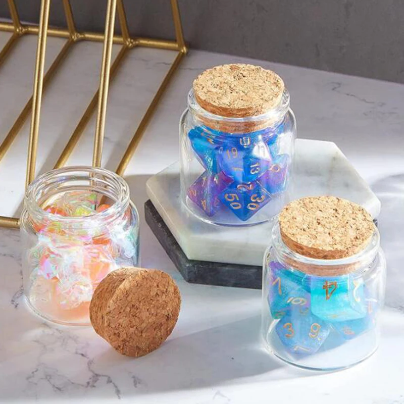 12/24/60Pcs Cork Bottles 50ml/ 1.7Oz Small Glass Jars Spell Jars Clear Potion Bottles with Cork DIY Sand Water Message Decor