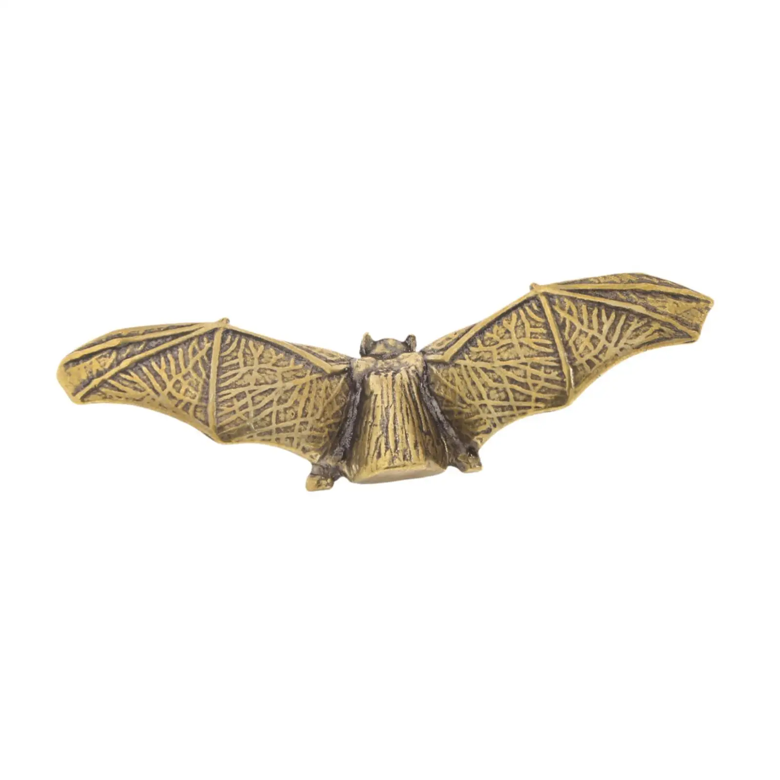 Copper Mini Bat Sculpture Decorative Sturdy Ornament Pet Miniature Table Decoration for Tea Room Car Interior Decor
