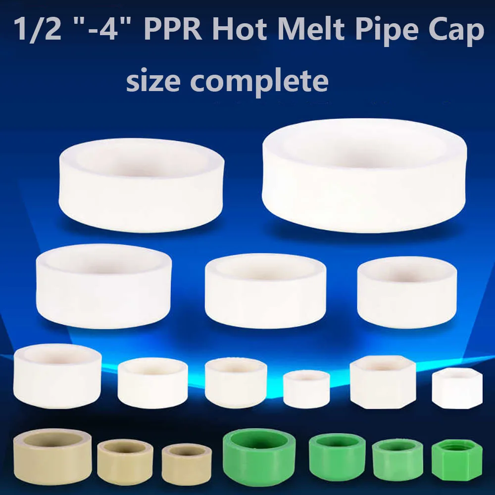 

1-50PCS PPR Hot Melt Pipe Plugs DN20/25/32/40/50/63/75/90/110 Pipe Plugs 1/2 "And 3/4" Inner Thread Water Pipe Fittings