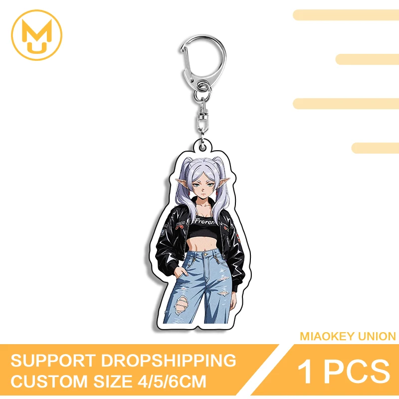 Anime Figure Personality Frieren High Quality Double Sided Key Acrylic Chains Premium Advance Guard Backpack Decor Collection