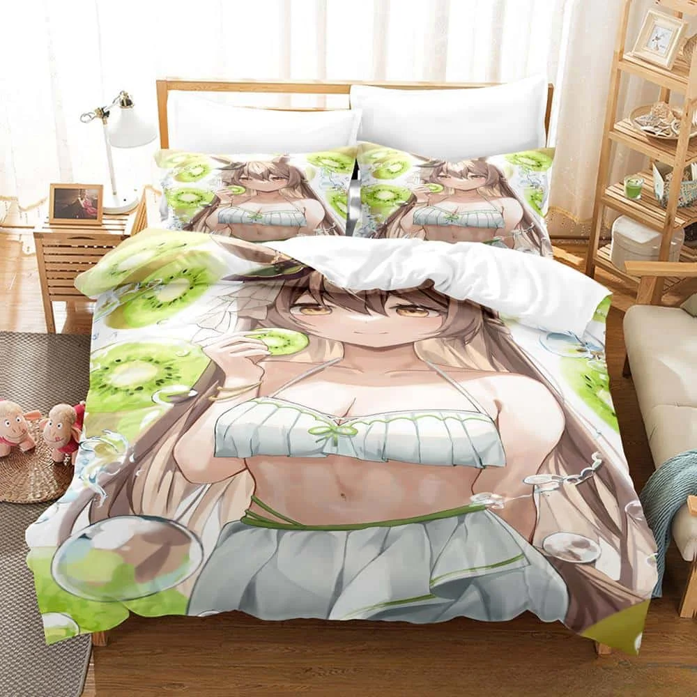 3D Kawii Girls Uma Musume Pretty Derby Bedding Set Single Twin Full Queen King Size Bed Set Adult Kid Bedroom Duvetcover Sets