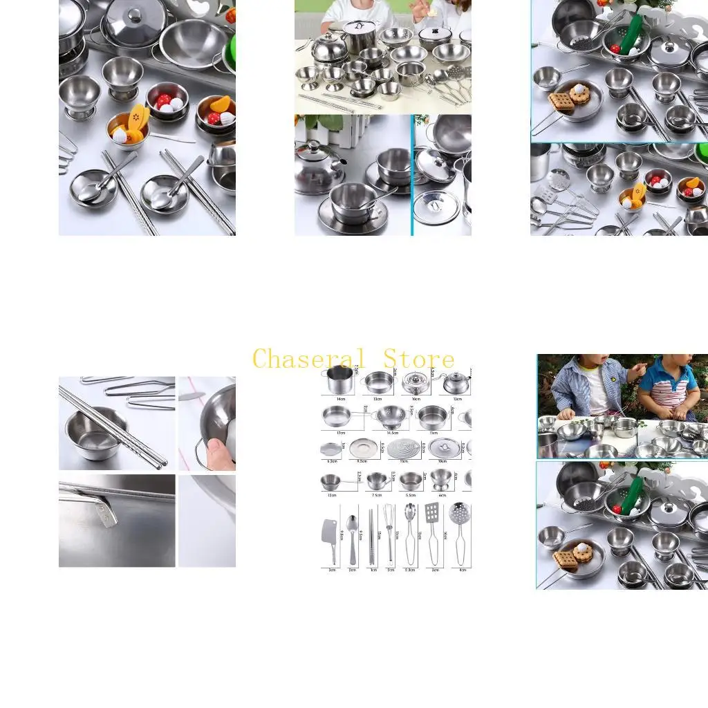 e7ce-25pcs-stainless-steel-kids-house-kitchen-children-pretend-play-cookware