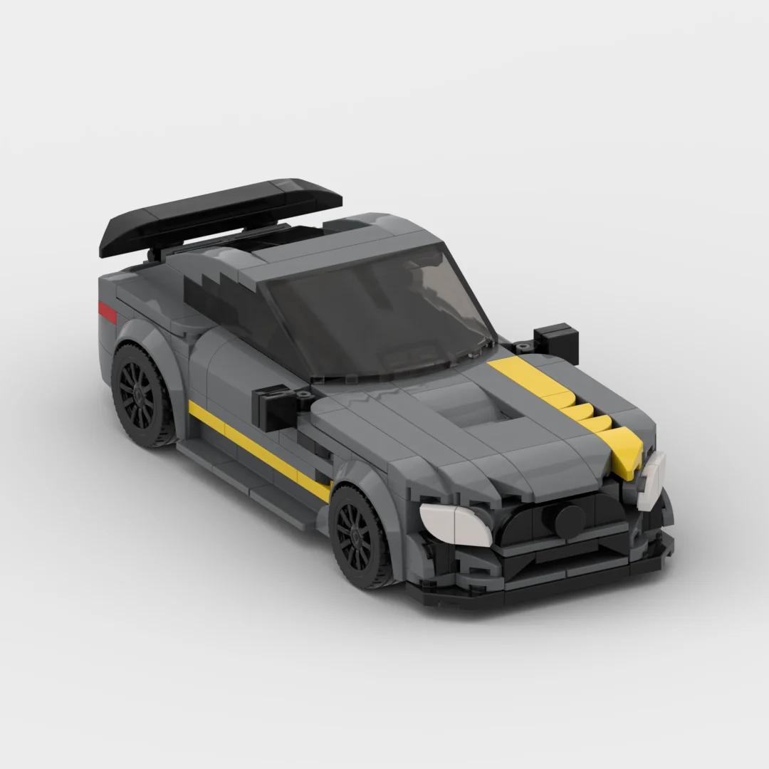 MOC Benz AMG GTR racing Speed Champion Racer Building Blocks Brick Creative Garage Toys for Boys Gifts