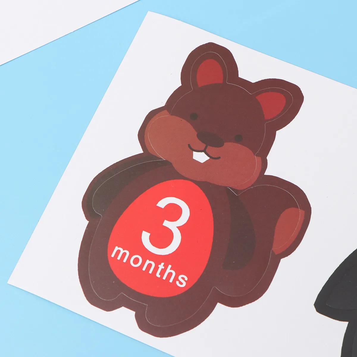 

12pcs Baby Month Stickers First Year Animal Design Non Damaging Reusable Milestone Photo Props Safe Durable Creative Infant