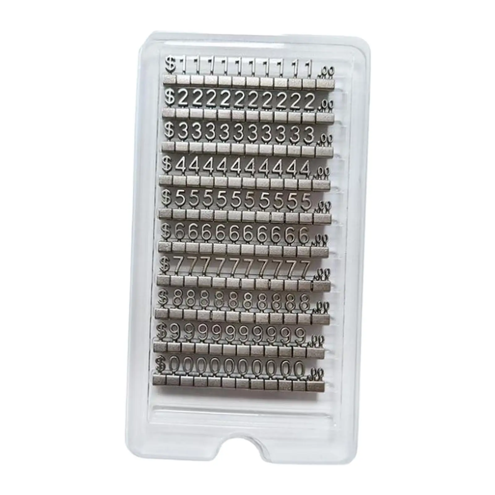 

10 Set Pricemarker Labels 3D Metal Price Numbers Cubes Reusable Price Display Blocks for Jewelry Shop Accessory