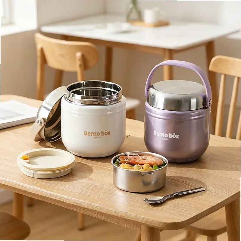304Stainless Steel Insulated Lunch Fresh keeping Box for Adults Students,Multi-Layer Large Capacity Portable Food Container with