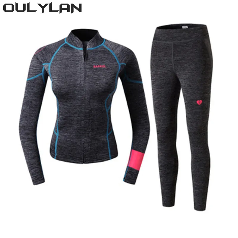 Oulylan Spearfishing Jacket Pants Clothes Wet Suit 2MM Women Wetsuit Split Diving Suit Long Sleeved Top Kitesurf Surf Surfing