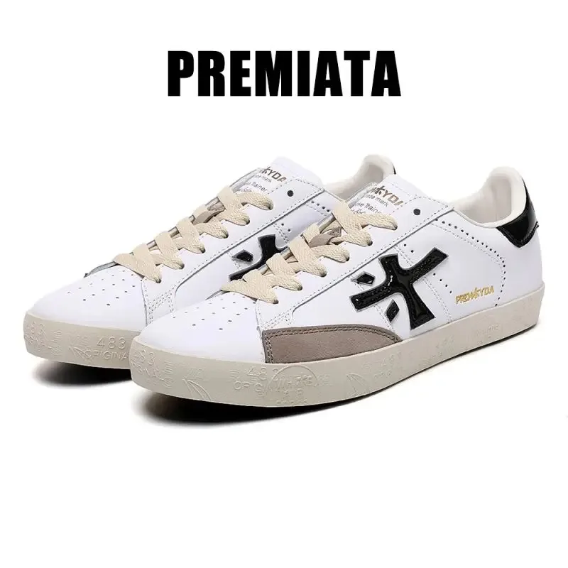 PREMIATA men's and women's shoes new white sneakers American sports breathable running casual shoes luxury fashion Premiata