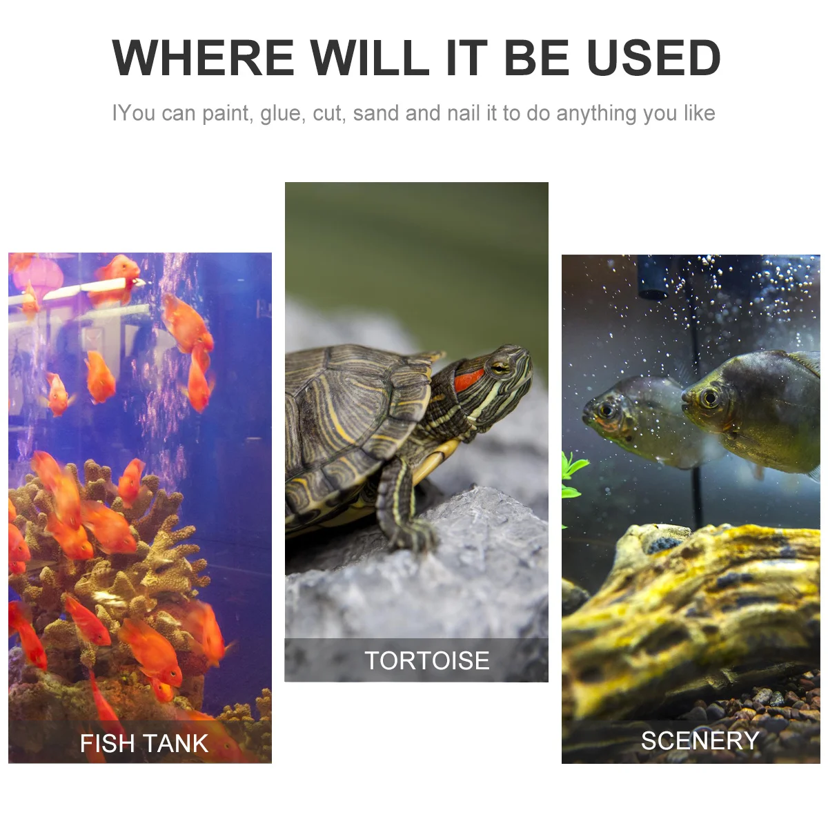 

Aquarium Fish Tank Resin Terrace Ornament Safe Non-Pollutant Platform for Tortoise Climbing Natural Fish Tank Decor Aquarium