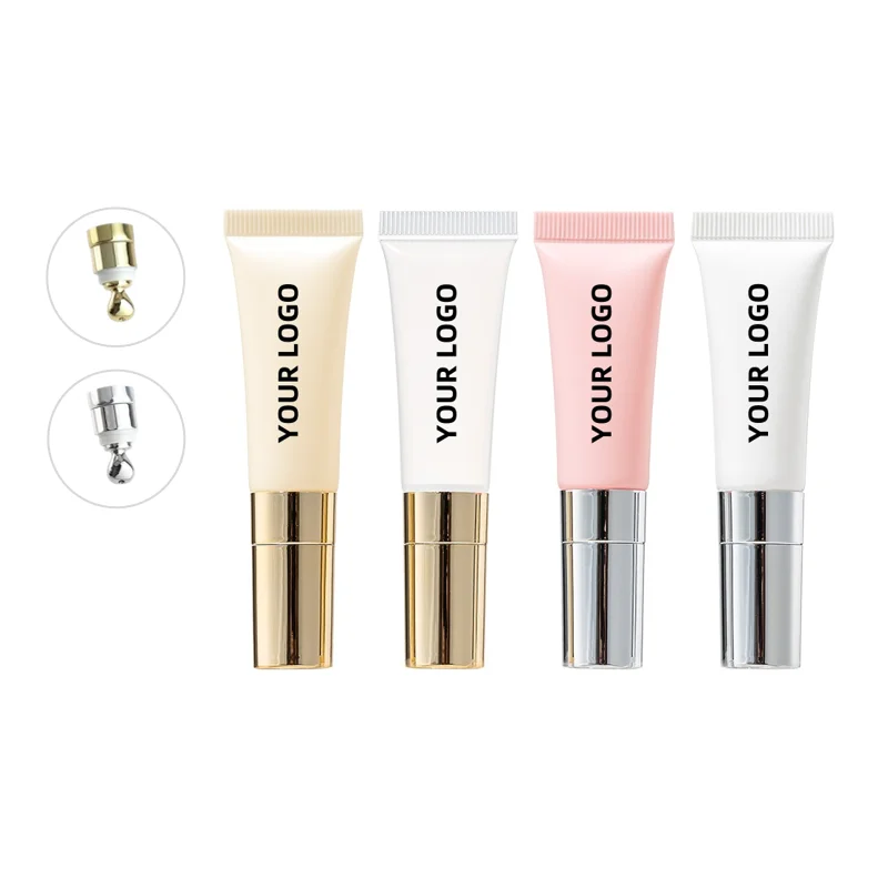 

【Logo Customization】10ml 50Pcs Massage Lid Tubes Pink White Clear Yellow Sample Tubes Lip Gloss Eye Cream Plastic Tube Container