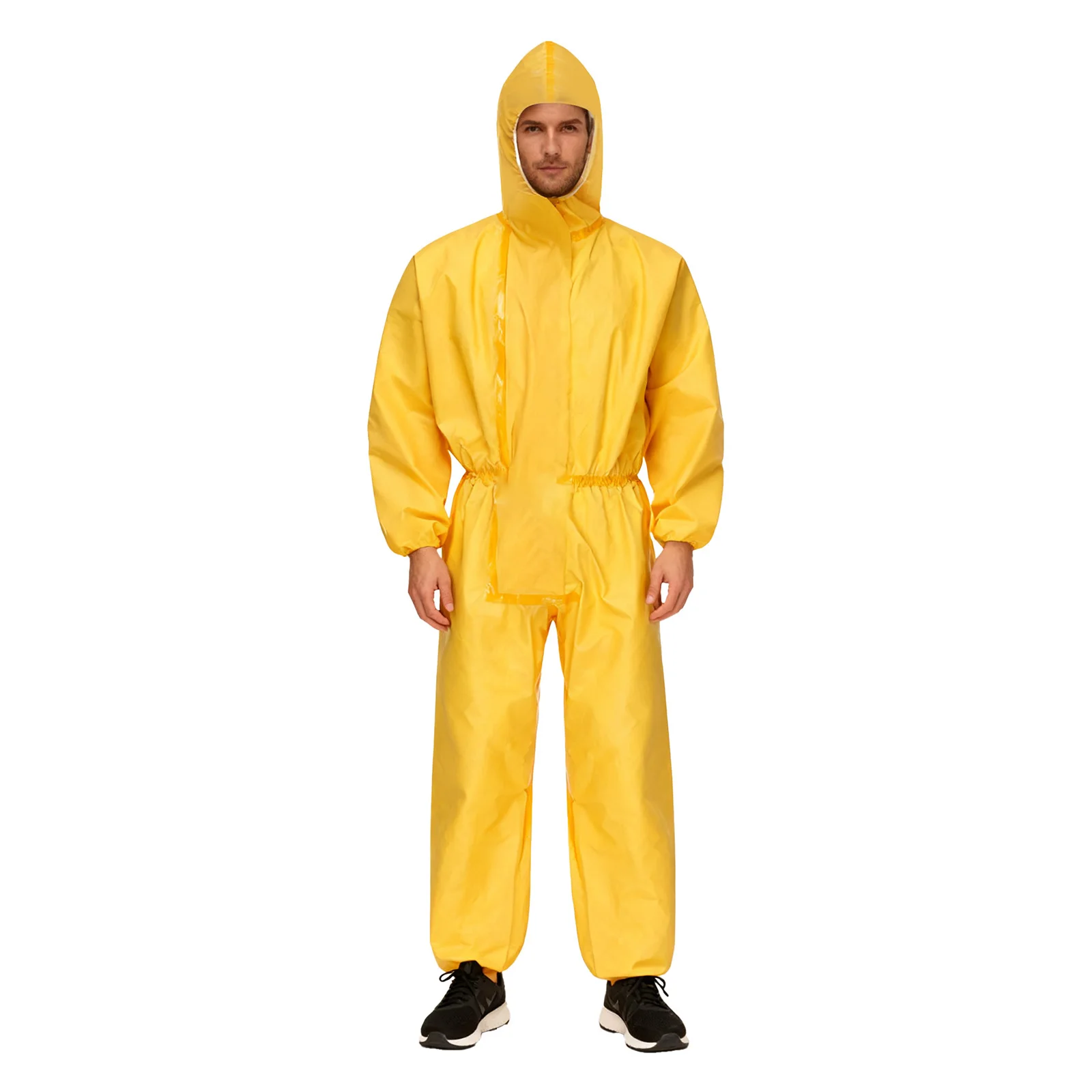 معاطف بقلنسوة واقية للجنسين للنساء والرجال مقاومة للماء لكامل الجسم من Unitard لطلاء رش المختبر للهالوين #1