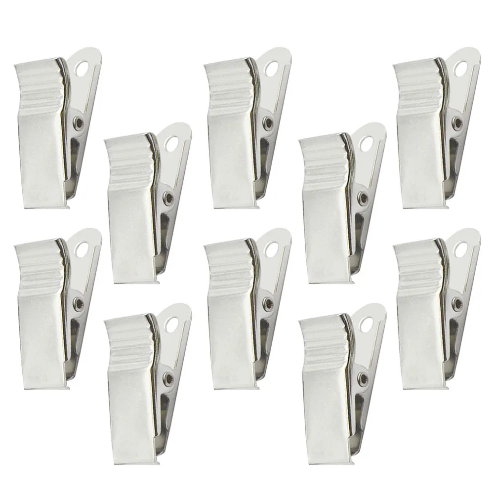 

100Pcs Metal Badge Clips Strengthened Spring Straps Id Holder Badge Clips for Office School Events Secure Name Tag