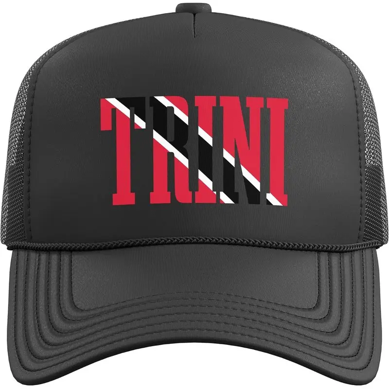 Trinidad & Tobago Trini Trinidad Flag Pride Trucker Hat with Adjustable Mesh Back