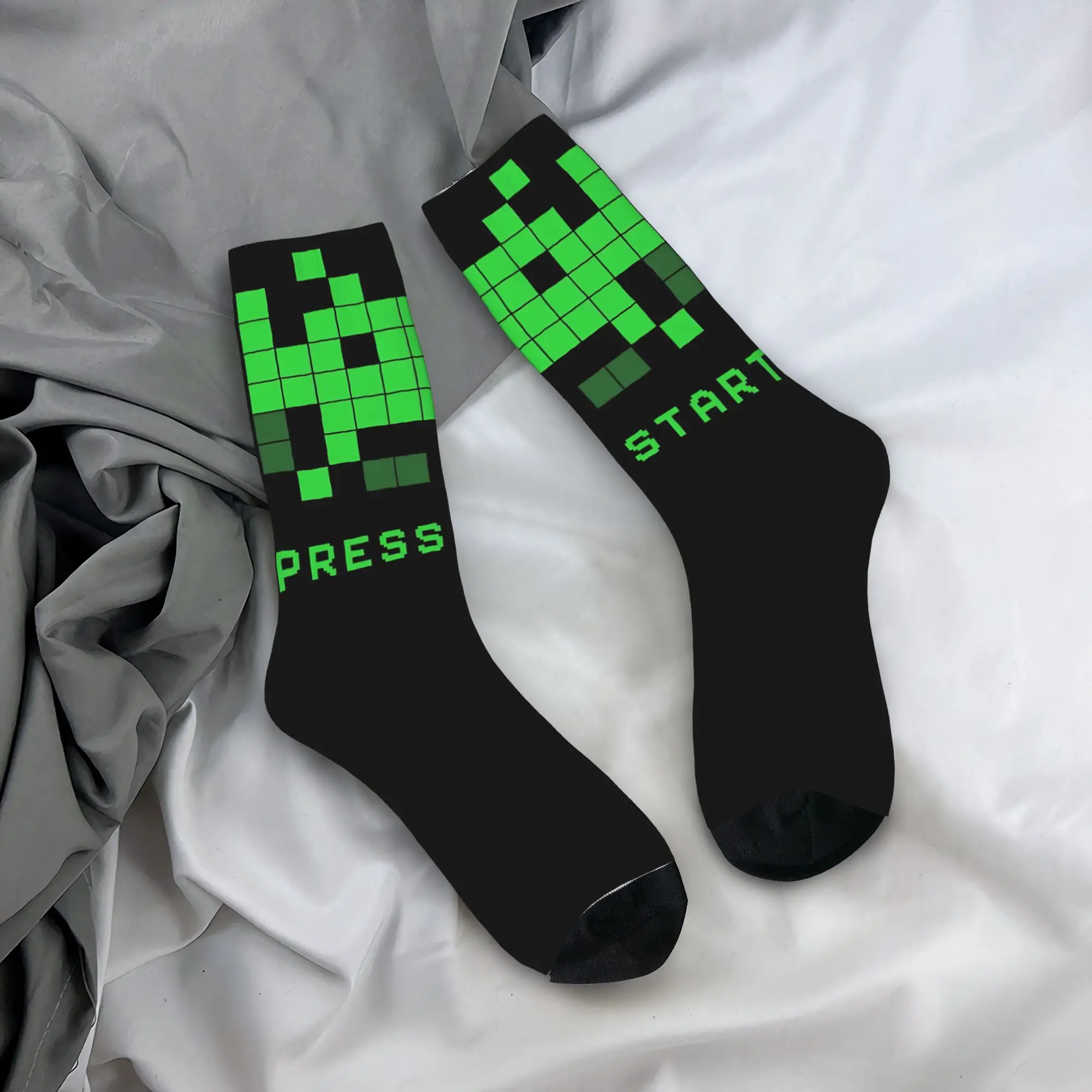 Space Invaders Extra Soft Stockings  Graphic Funny Socks Autumn Non Slip Socks Unisex Men Running Sports High Quality Socks