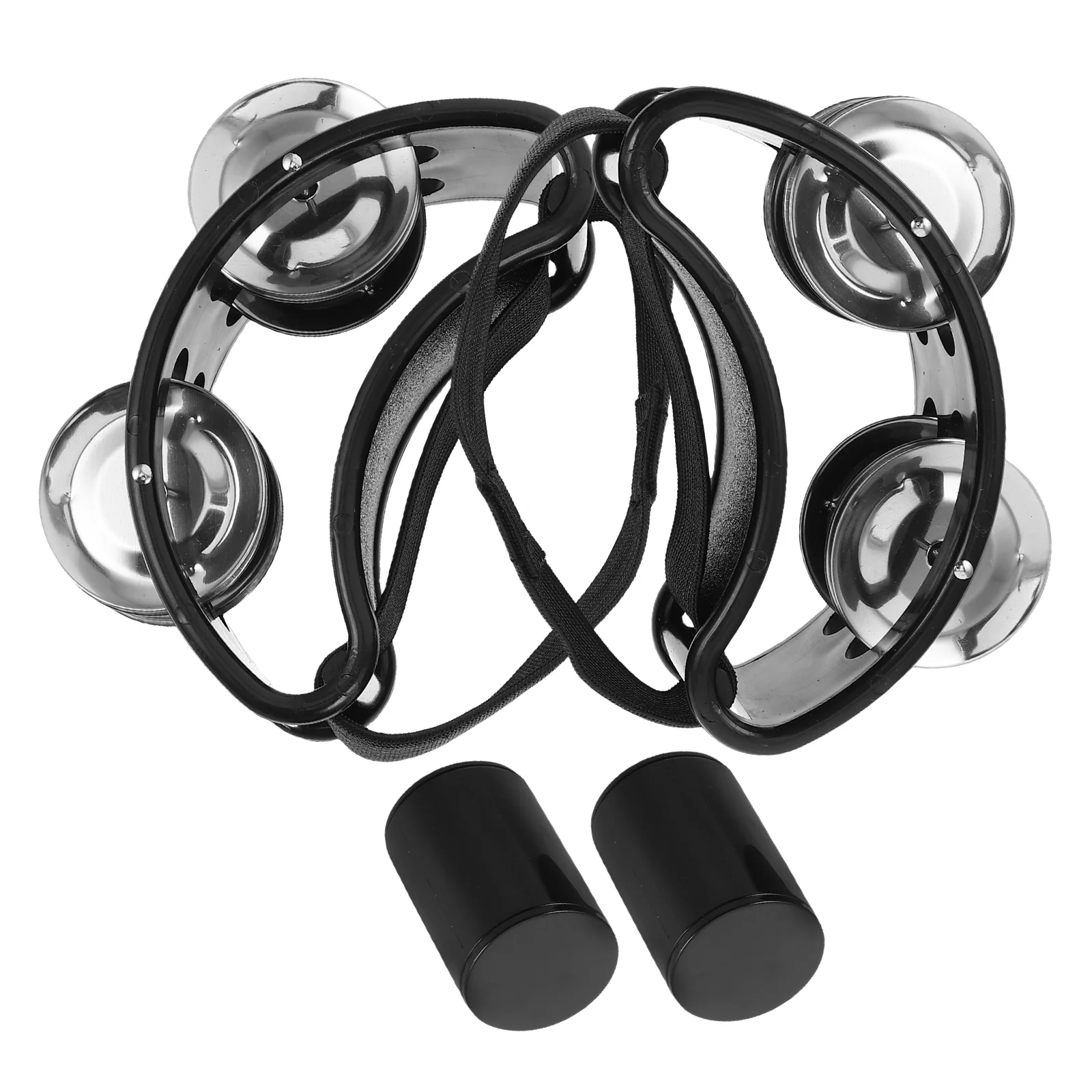 4 Pcs Foot Tambourine Percussion Handbell Drum Tambourines Instrument Rattle