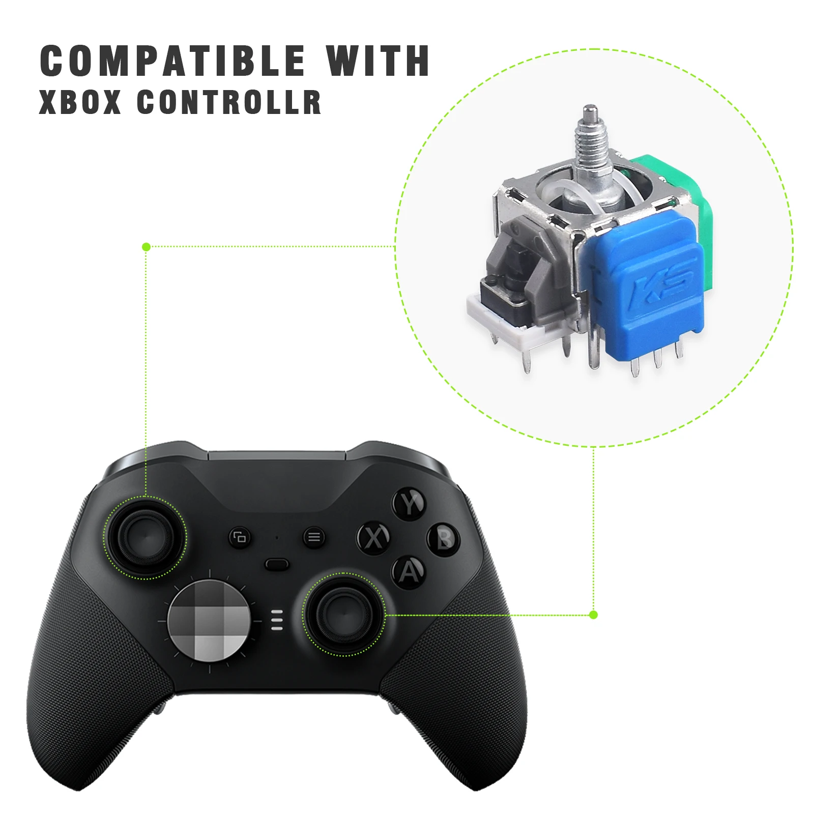 10 pçs tmr joystick eletromagnético para ps4 ps5 gamepad 3d analógico substituição polegar vara para xbox ns controlador polegar