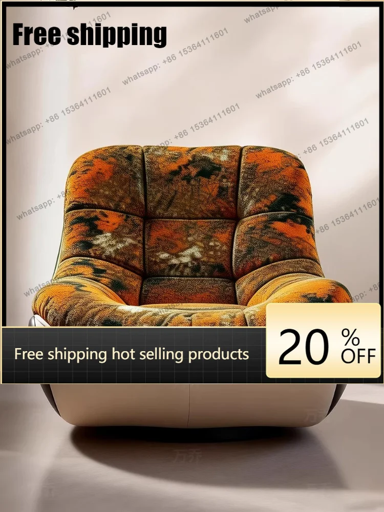 XX Italian Lazy Sofa Rotating Balcony Designer Simple Fabric Leisure Chair