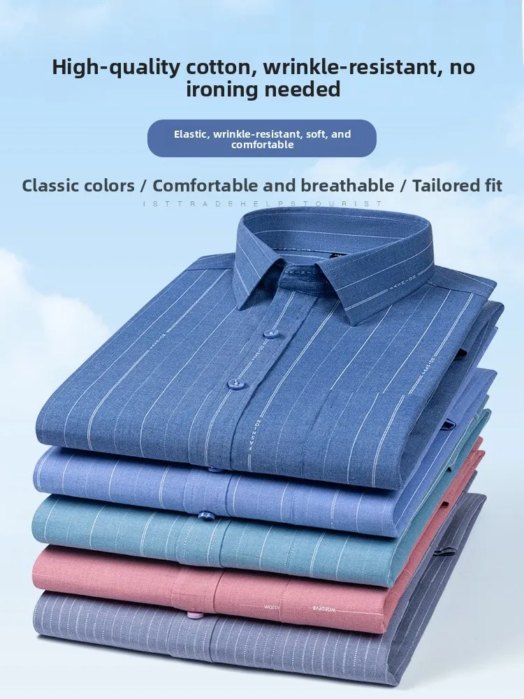 

Spring Summer New Sle Men's Long Sve Casual irt Thin Anti-Wrinkle Print Cotton Polyester Blend Stand Fit Faion Urban