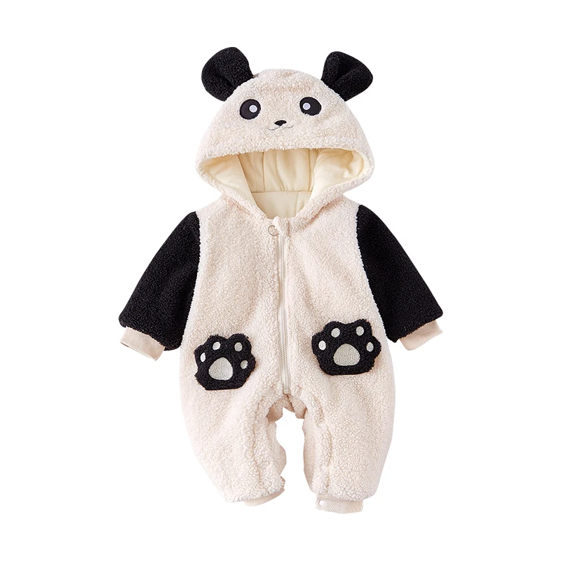 Zimowy strój niemowlęcy Thiened Fce, kombinezon z nadrukiem kreskówkowym, ciepły strój do wspinaczki na zewnątrz, kombinezon dla niemowląt