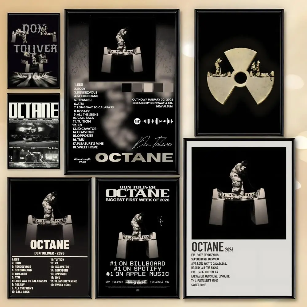 Don Toliver OCTANE Poster HD Art Sticky Wall Room Decor Home Waterproof Home Living Bar Aesthetic Decoration