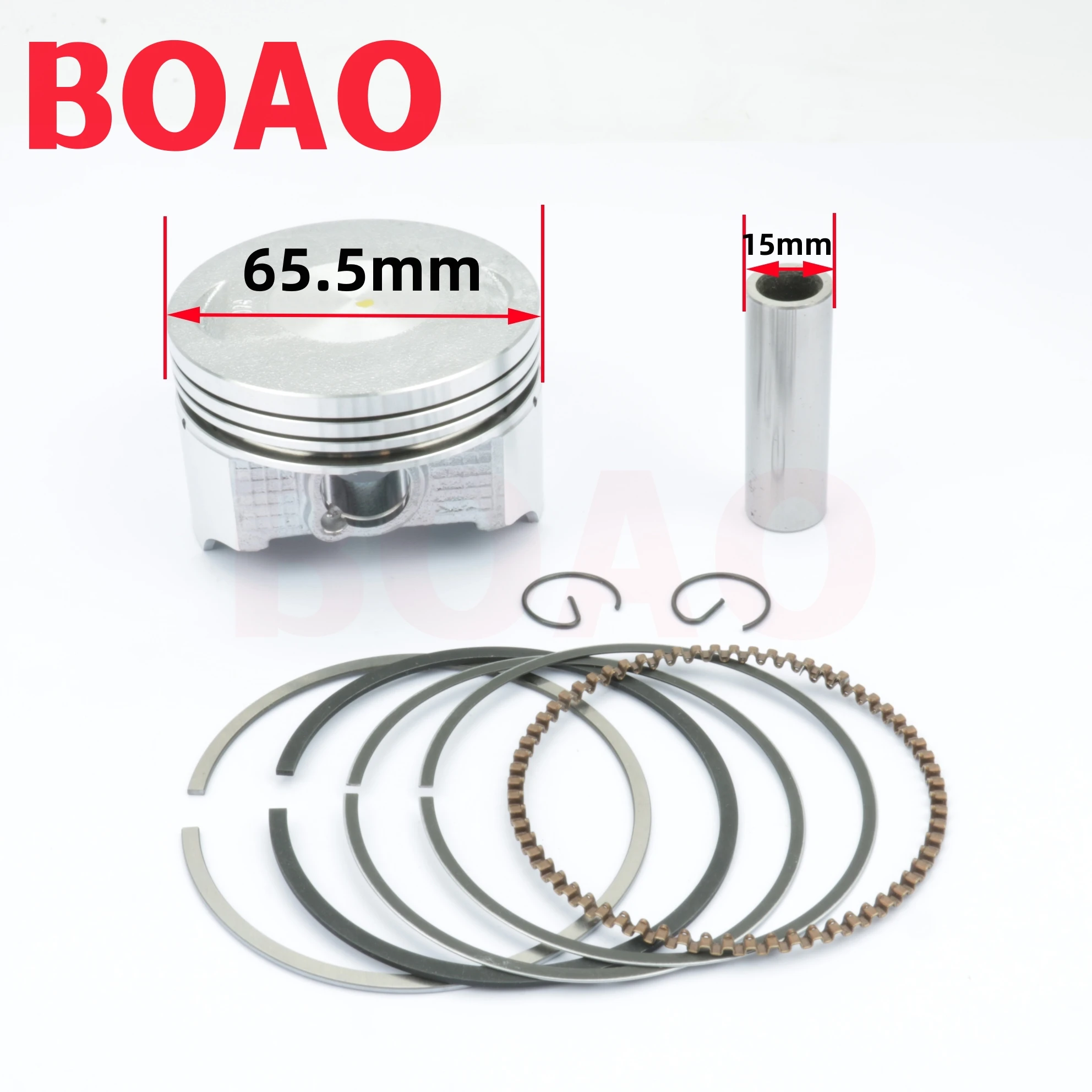 65.5mm Piston 15mm Pin Ring Set Fit for Zongshen Loncin 250cc CB250 Engine ATV Quad Bike Motorcycle HH-115