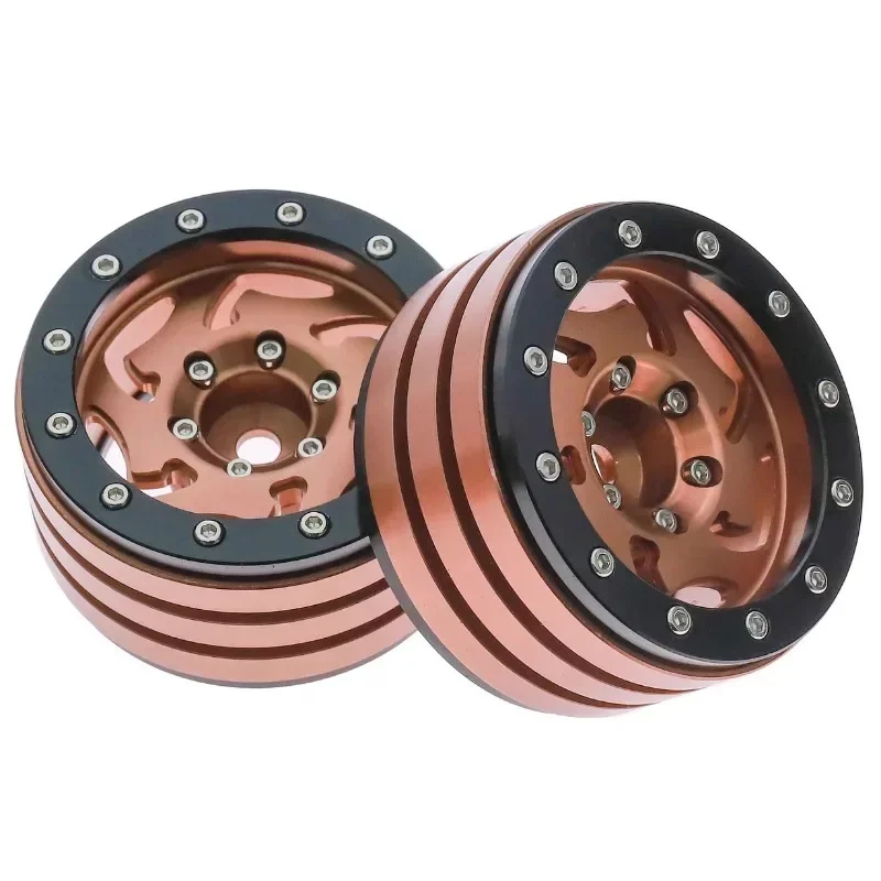 1.9" Metal Beadlock Wheels Rims w/Tornado Holes -Premium for 1/10 RC Crawler -Fits Axial RC4WD SCX10,  TRX4/6