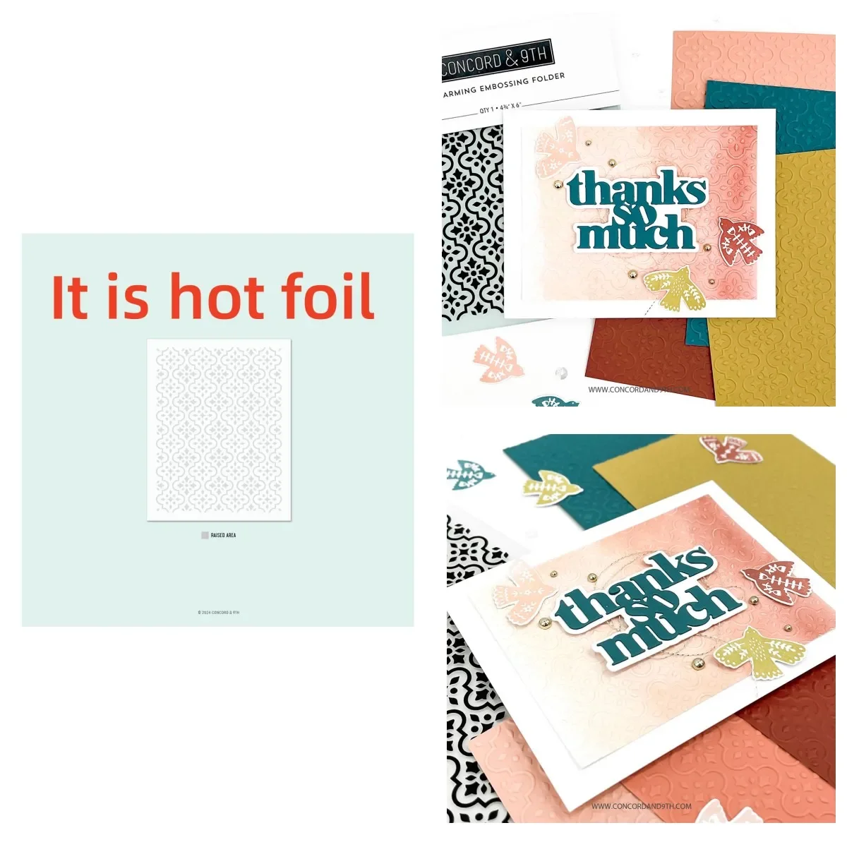 

2024 New Arrivals Charming Hot Foil Backboard DIY Scrapbook Make Paper Gift Card Album Craft Template Supplies Decoration