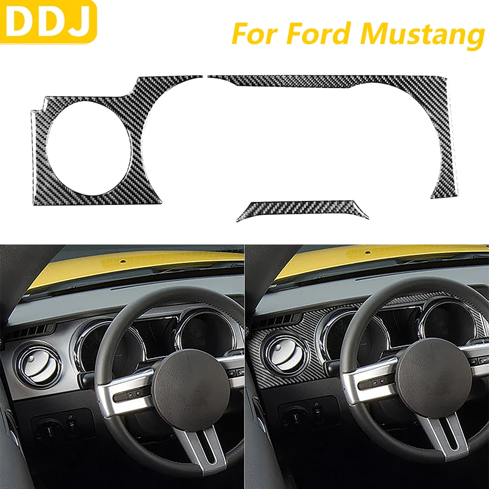 

Для Ford Mustang 2005-2009 настоящий инструмент из углеродного волокна, спидометр, воздуховыпускное отверстие, накладка, автомобильные аксессуары, декоративная наклейка
